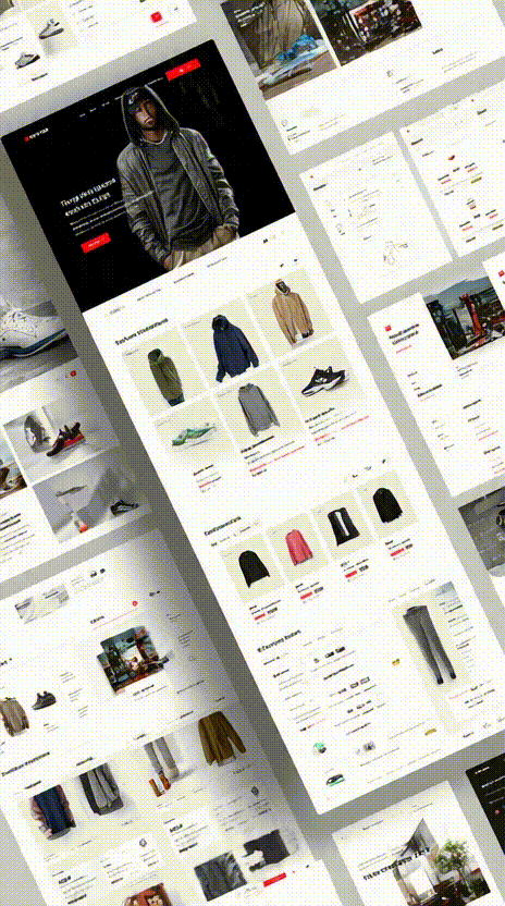 Full ecommerce store illustration